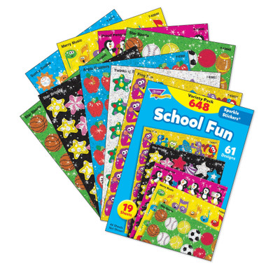 School Fun Sparkle Stickers® Variety Pack