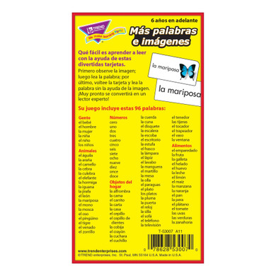 Más palabras e imágenes (Spanish) Skill Drill Flash Cards