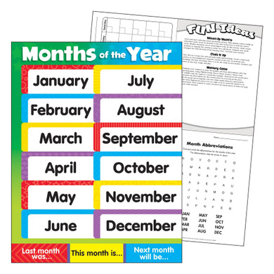 Months of the Year Stars Learning Chart