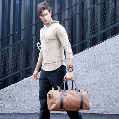 Large Camel Duffel Bag