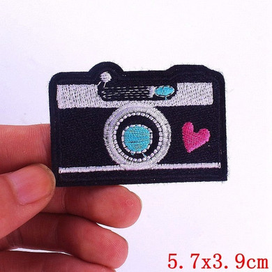 Heart Camera Embroidered Patch Heart Camera Embroidered Patch