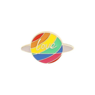 Love Planet Enamel Pin