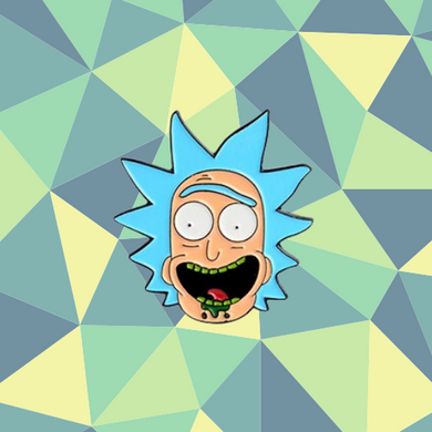 Drunk Rick Enamel Pin