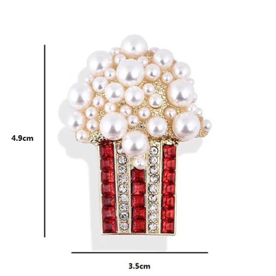 Pearl Popcorn Brooch