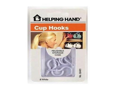Helping Hand 6pk Cup Hooks Self Stick