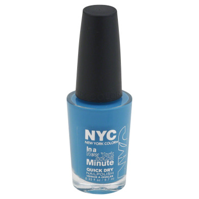 NYC In A Minute Quick Dry Nail Polish WATER STREET BLUE 296