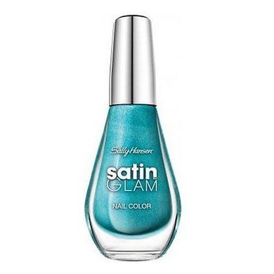 (3 Pack) Sally Hansen Satin Glam Shimmery Matte Finish Nail Color - Teal Tulle