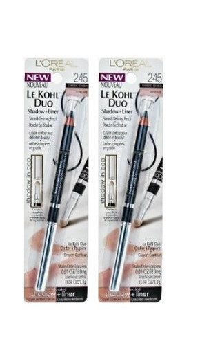 Lot Of 2 -L'Oreal Le Kohl Duo Shadow And Liner, Charcoal/honey, 0.05 Ounce