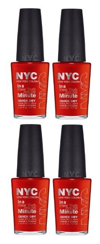 Lot of 4 -nyc in a New York Color Minute Quick Dry Nail Polish 221 Spring Street
