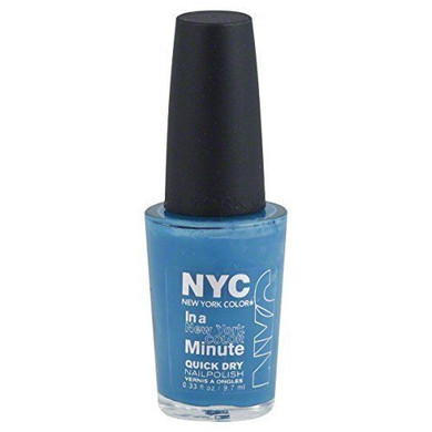 Nyc New York Collection In A Minute Quick Dry Nail Polish Water Street Blue 296
