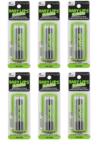 Maybelline Baby Lips Moisturizing Lip Balm, 90 Minty Sheer Choose Your Pack