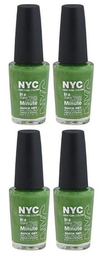 Lot of 4 - Nyc New York in a Minute Quick Dry Nail Polish High Line Green #298
