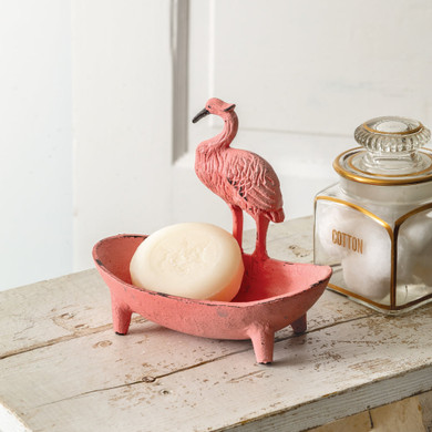 Cast Iron Flamingo Soap Dish