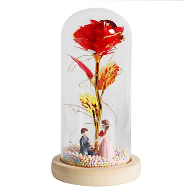 LED Enchanted Glass Galaxy Roses
