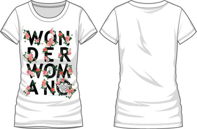 DC Comics Wonder Woman Women's White T-Shirt