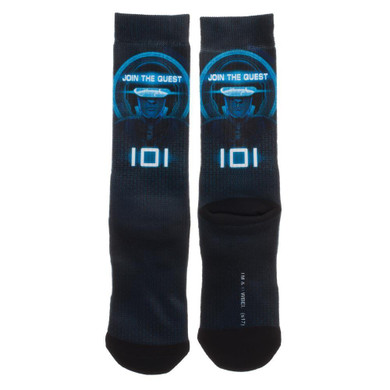 Ready Player One IOI Crew Sock, Innovative Online Industries Printed Logo Sock, Athletic Socks for Gamers