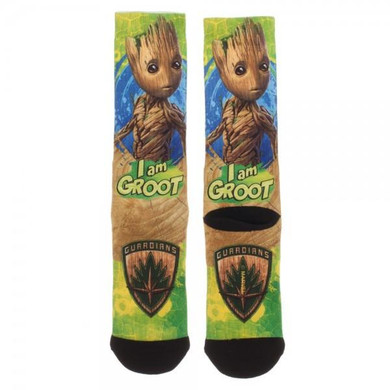 Guardians of the Galaxy Groot Sublimated Crew Socks