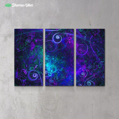Jungle Night Sky by Cameron Gray 3-Piece Canvas