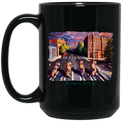 Otter Road by Tocher - Black Mugs