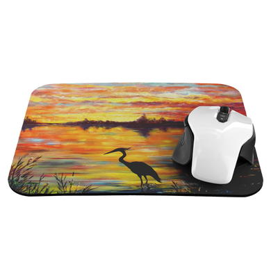 Heron Sunset by Tocher - Mousepad Heron Sunset by Tocher - Mousepad