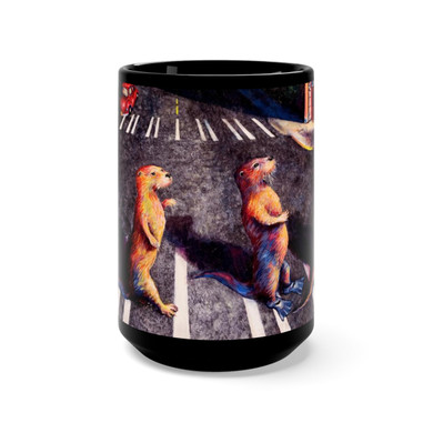 Otter Road by Tocher - Black Mug 15oz