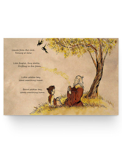 Customized Poster for Cat Lover Avatar The Last Airbender Leaves from The Vine (Little Soldier Boy), Poster Prints Wall Art Man's Bedroom, Kitchen and Dining Room Decor, Gift for Woman 36x24 Poster
