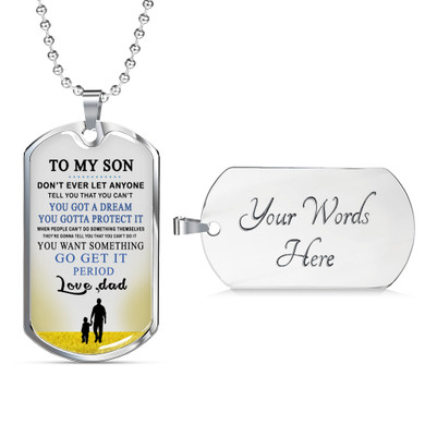 Father and Son Jewelry From Father Birthday Gifts, Christmas Gifts  Luxury Dog T