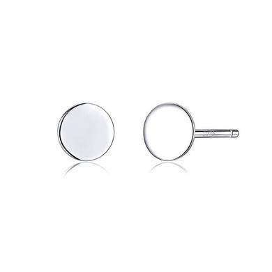 BAMOER 100% 925 Sterling Silver Petite Plain Hearts Stud Earrings for Women Silver Small Earrings Fine Jewelry brincos PAS441