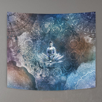 Interiorized Buddha meditation by McAshe Tapestry