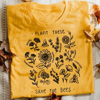 'Plant These, Save The Bees' Women's Shirt