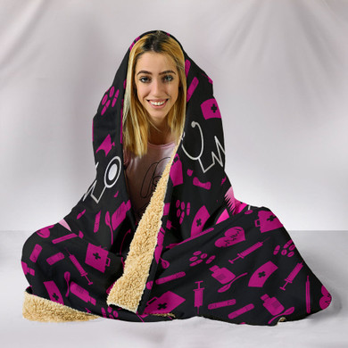 FEEL SAFE AT NIGHT SLEEP WITH A NURSE HOODED BLANKET