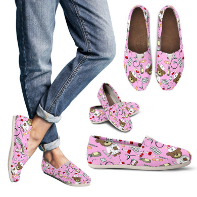 Nurse Bear Bubble Gum Women's Casual Shoes