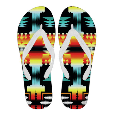 Sage Fire and Turquoise Women's Flip Flops