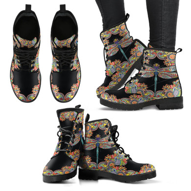 Dragonfly Henna 5 Handcrafted Boots
