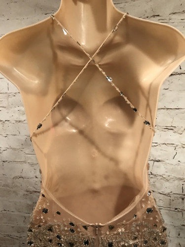 TAN MESH MERMAID GOWN