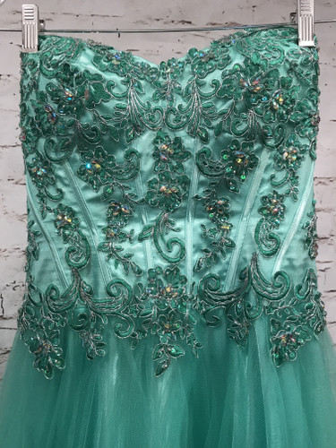 GREEN PRINCESS GOWN