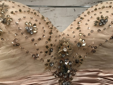 TAN  A LINE PRINCESS GOWN