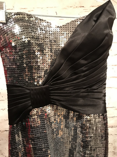SILVER FULL SEQUIN LONG GOWN
