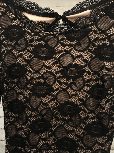 BLACK/TAN MERMAID GOWN