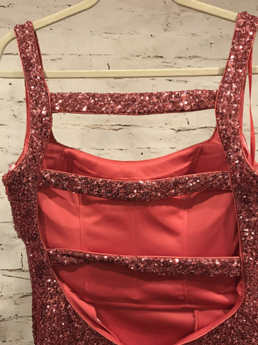 PINK FULL SEQUIN LONG GOWN