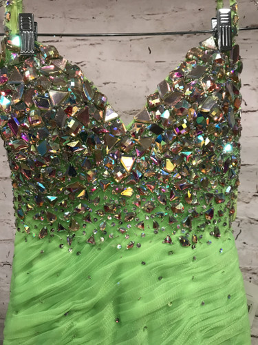 NEW - LIME GREEN MERMAID GOWN