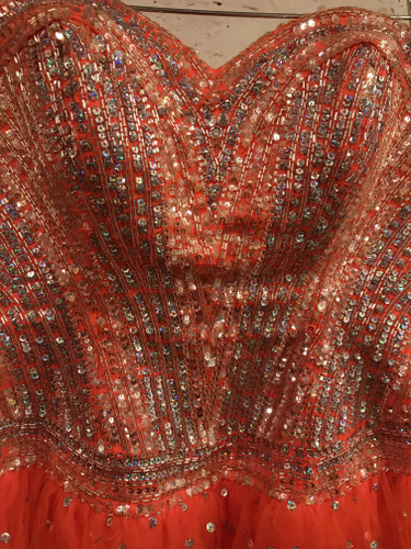 PINK/ORANGE PRINCESS GOWN