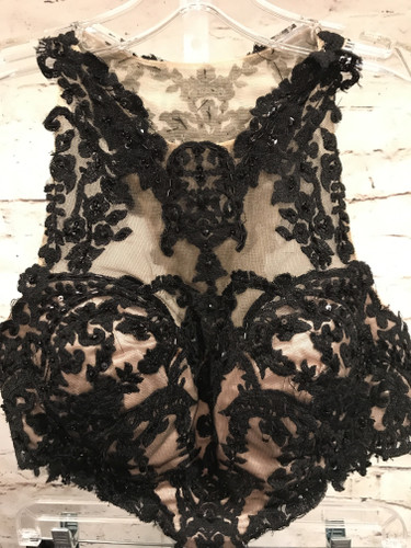 BLACK 2 PC. MERMAID GOWN SET
