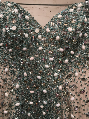GREEN/NUDE MERMAID GOWN