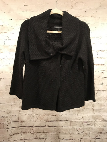 BLACK WOOL BLEND JACKET