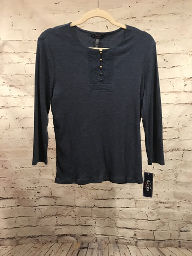 NEW - NAVY L/S TOP