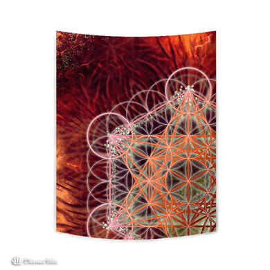 Metatrons Red by YantrArt Design Tapestry