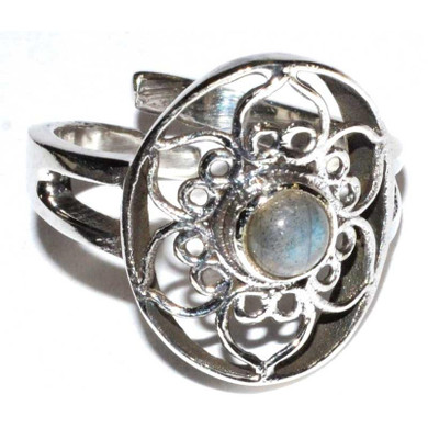 Lotus Labradorite Ring