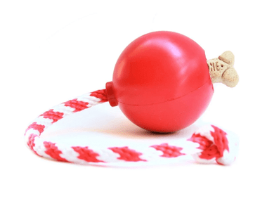 SodaPup USA-K9 Cherry Bomb Durable Rubber Chew Toy, Treat Dispenser, Reward, Tug, and Retrieving Toy