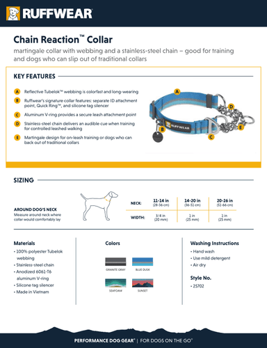 Ruffwear Chain Reaction Martingale Collar